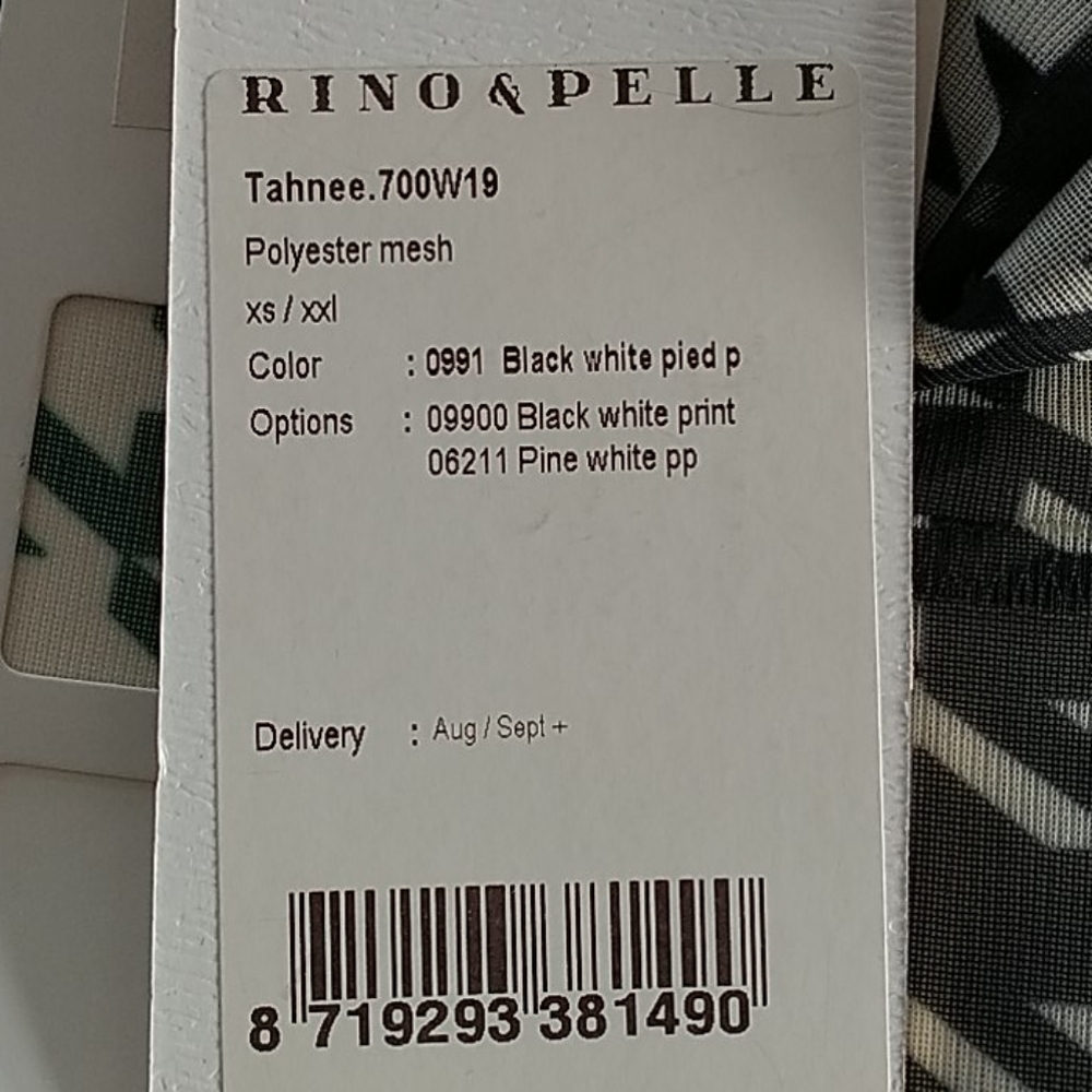 Rhino & Pelle, Black/White Mesh Dress, Sz M - Picture 4 of 12